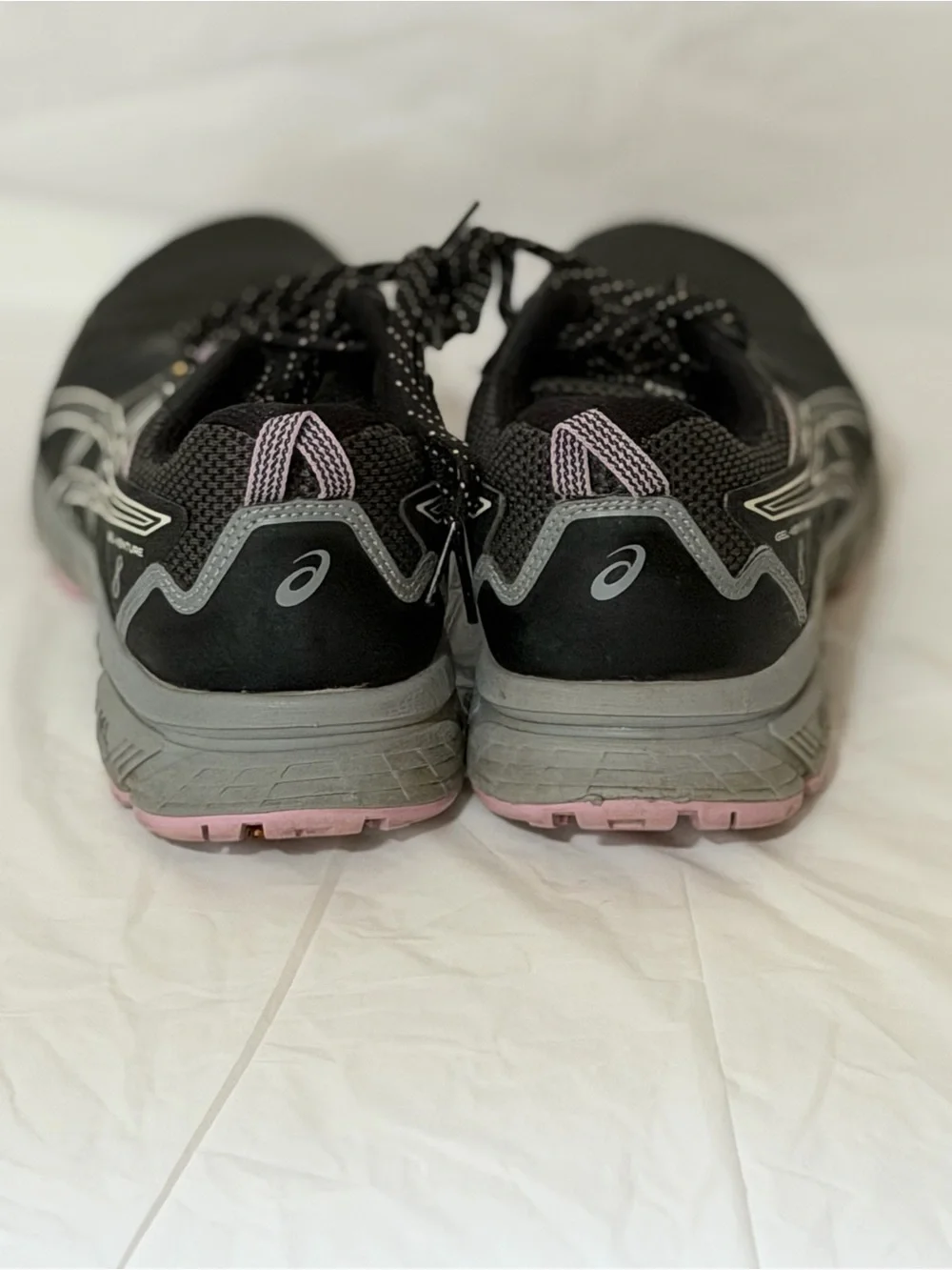 ASICS Women's Black with Pink Accents Trail Running Shoes